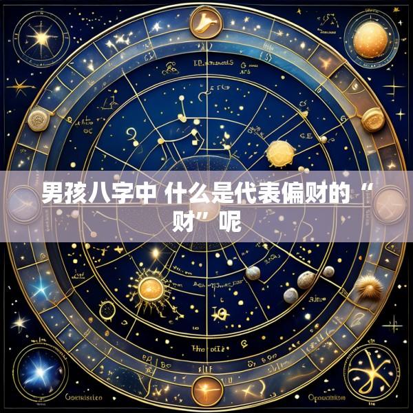 男孩八字中 什么是代表偏财的“财”呢