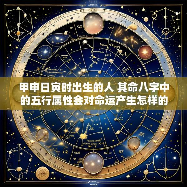 甲申日寅时出生的人 其命八字中的五行属性会对命运产生怎样的影响呢