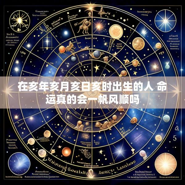 在亥年亥月亥日亥时出生的人 命运真的会一帆风顺吗