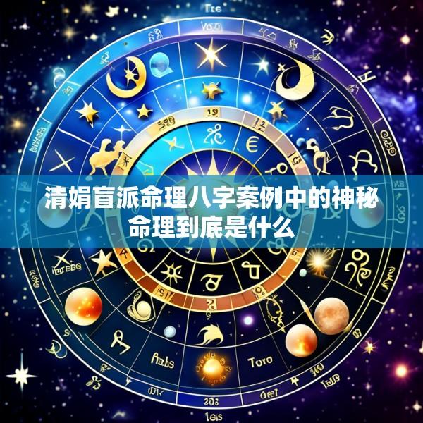 清娟盲派命理八字案例中的神秘命理到底是什么
