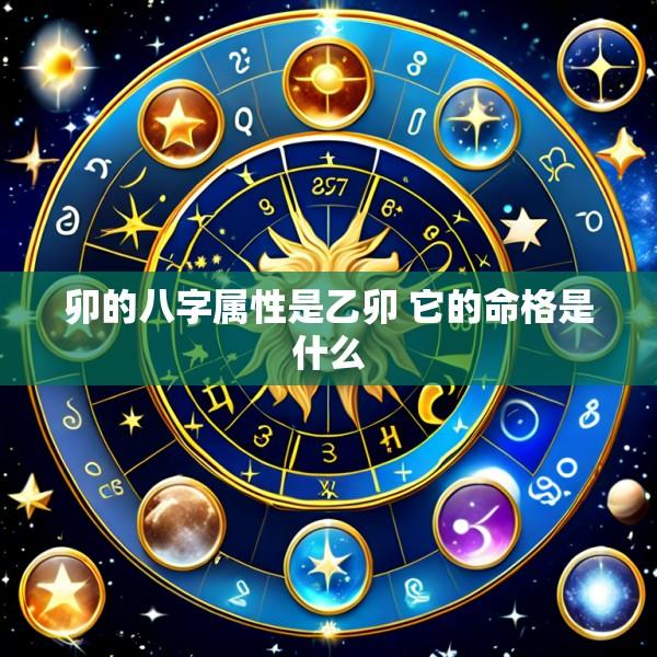 卯的八字属性是乙卯 它的命格是什么
