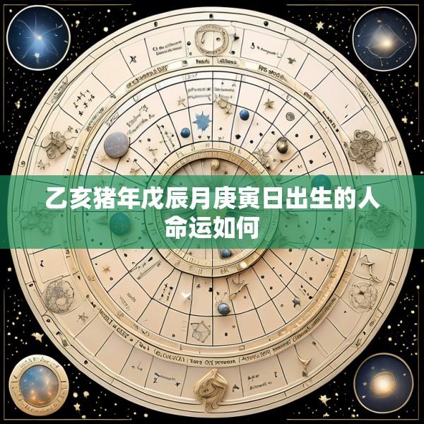乙亥猪年戊辰月庚寅日出生的人命运如何