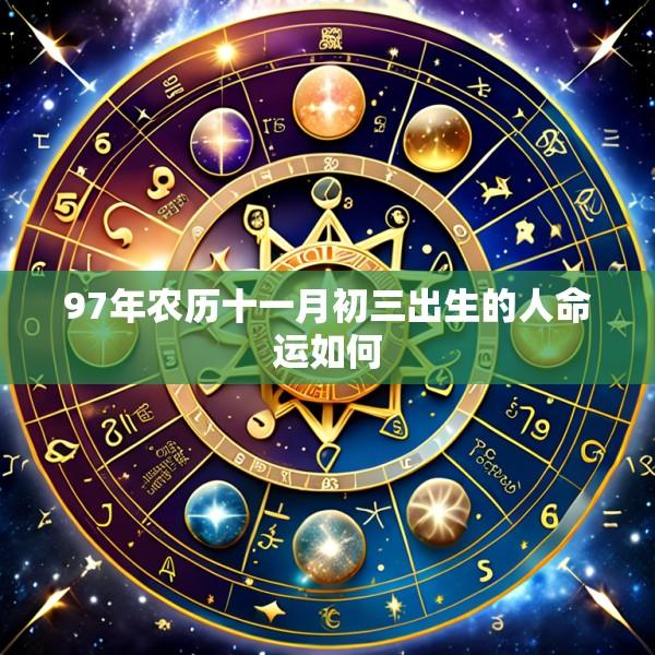 97年农历十一月初三出生的人命运如何