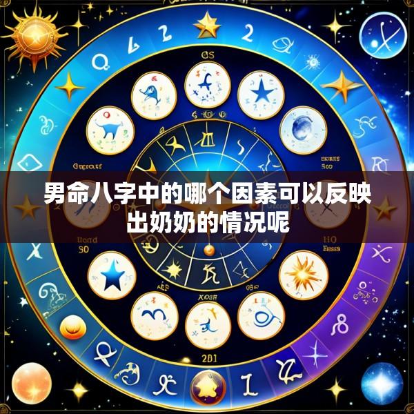 男命八字中的哪个因素可以反映出奶奶的情况呢