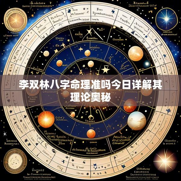 李双林八字命理准吗今日详解其理论奥秘