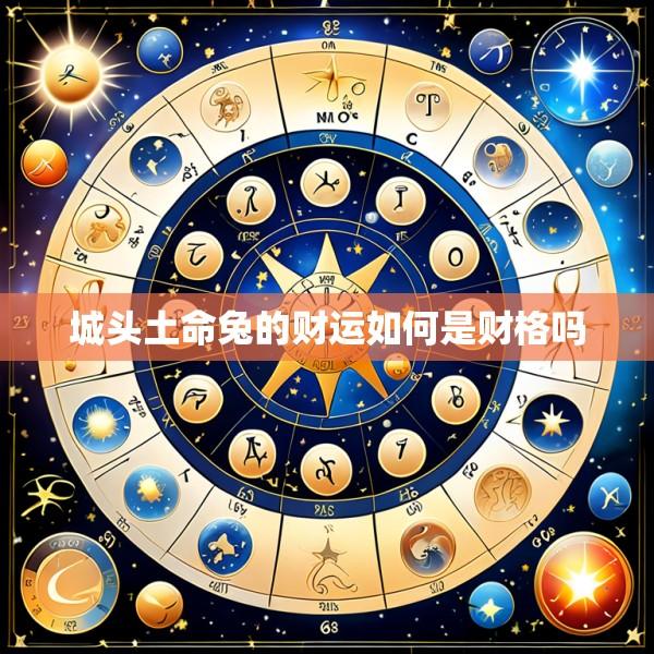 城头土命兔的财运如何是财格吗