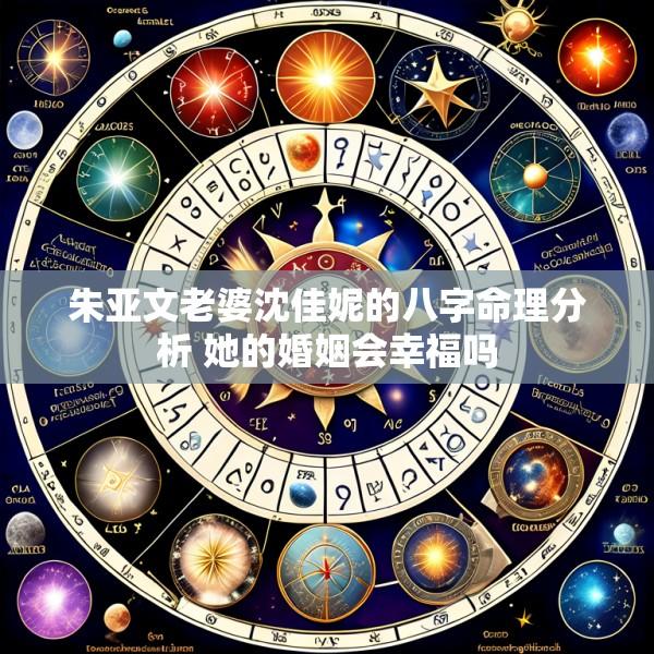 朱亚文老婆沈佳妮的八字命理分析 她的婚姻会幸福吗