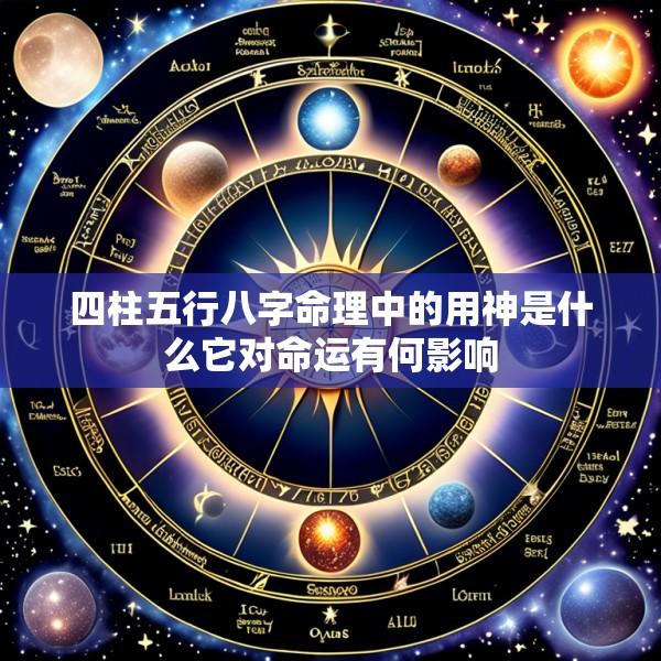 四柱五行八字命理中的用神是什么它对命运有何影响