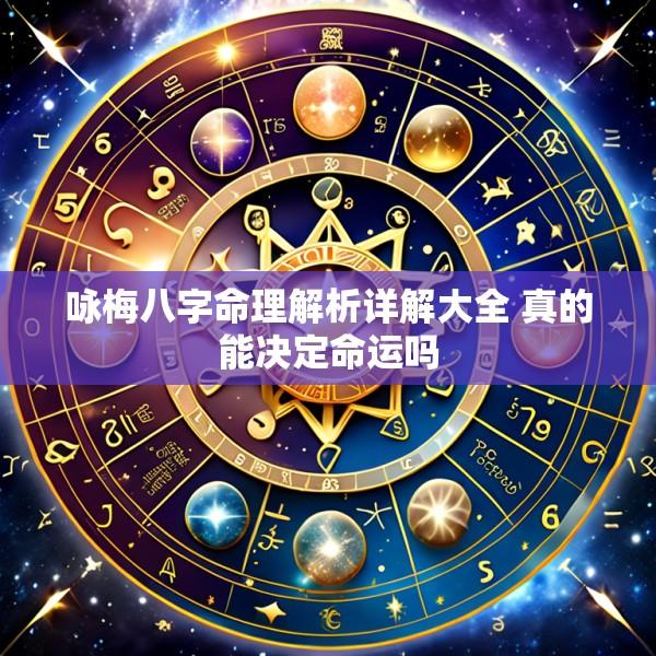咏梅八字命理解析详解大全 真的能决定命运吗