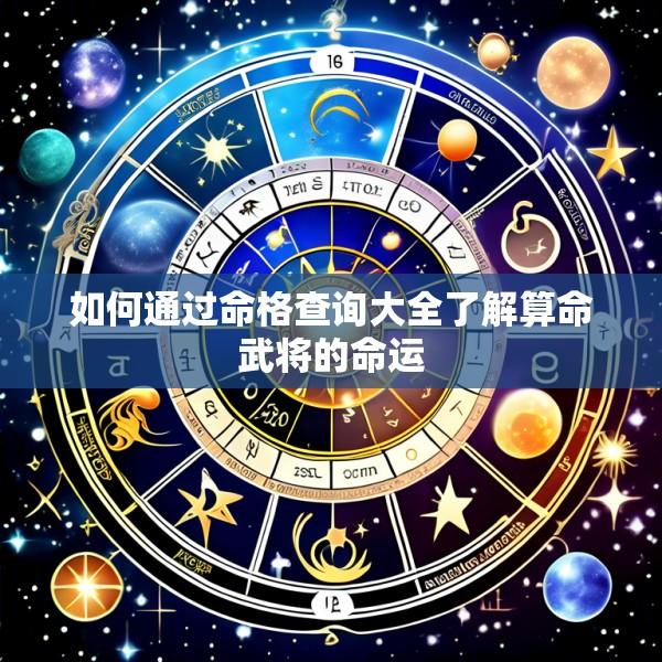 如何通过命格查询大全了解算命武将的命运