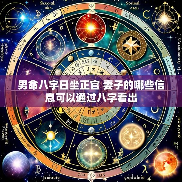 男命八字日坐正官 妻子的哪些信息可以通过八字看出