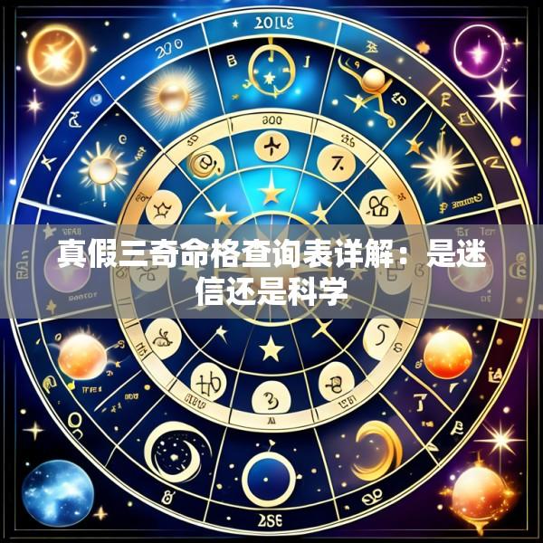 真假三奇命格查询表详解：是迷信还是科学