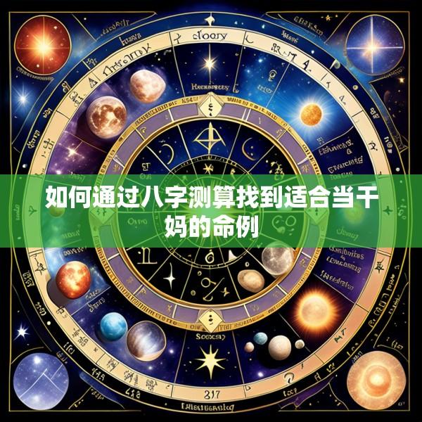 如何通过八字测算找到适合当干妈的命例