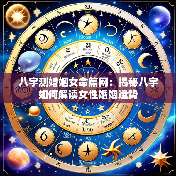 八字测婚姻女命篇网：揭秘八字如何解读女性婚姻运势