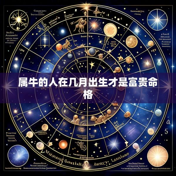 属牛的人在几月出生才是富贵命格