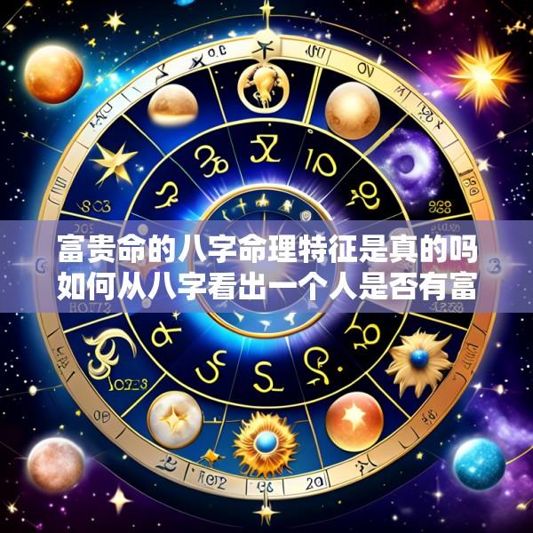 富贵命的八字命理特征是真的吗如何从八字看出一个人是否有富贵命