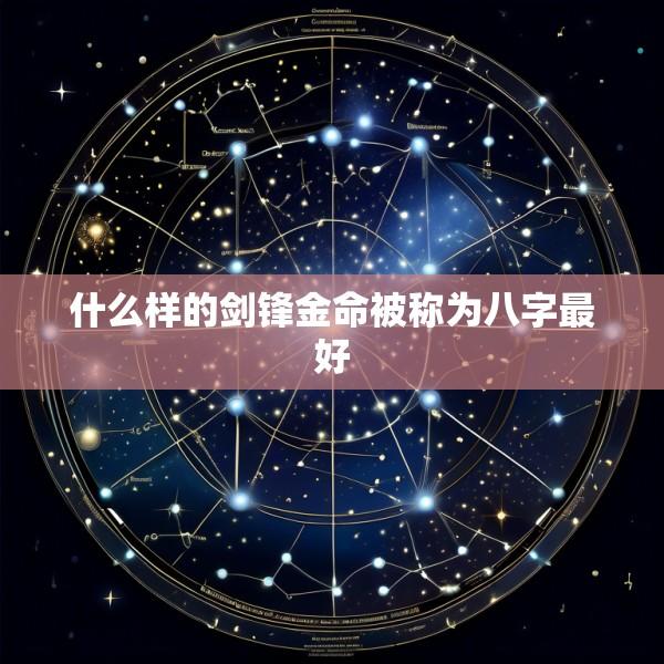 什么样的剑锋金命被称为八字最好