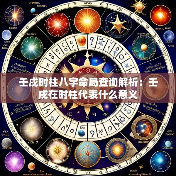 壬戌时柱八字命局查询解析：壬戌在时柱代表什么意义