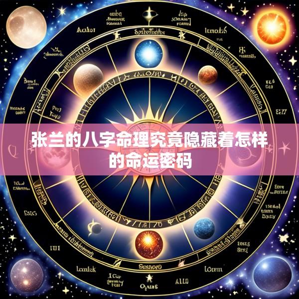 张兰的八字命理究竟隐藏着怎样的命运密码