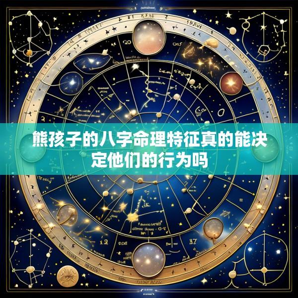 熊孩子的八字命理特征真的能决定他们的行为吗