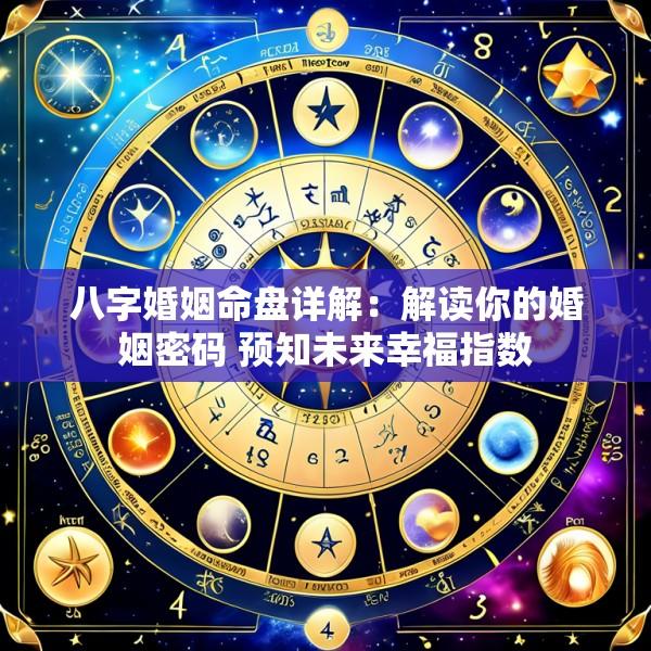 八字婚姻命盘详解：解读你的婚姻密码 预知未来幸福指数