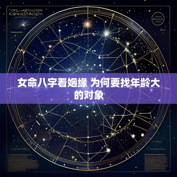 女命八字看姻缘 为何要找年龄大的对象