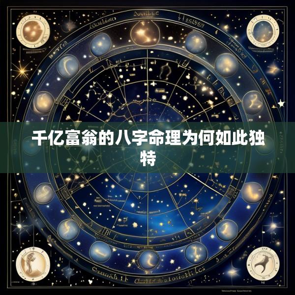 千亿富翁的八字命理为何如此独特
