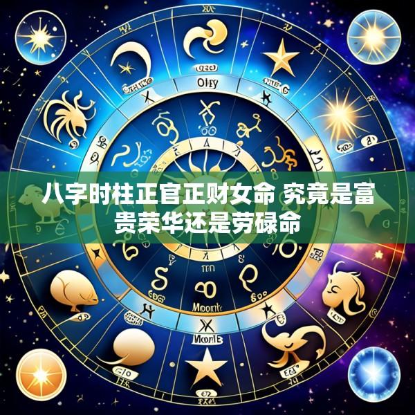 八字时柱正官正财女命 究竟是富贵荣华还是劳碌命