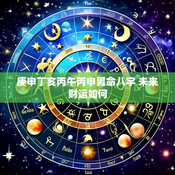 庚申丁亥丙午丙申男命八字 未来财运如何