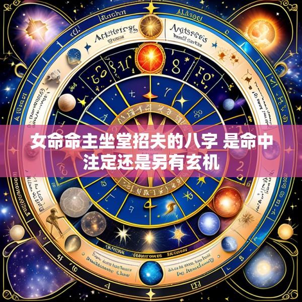 女命命主坐堂招夫的八字 是命中注定还是另有玄机