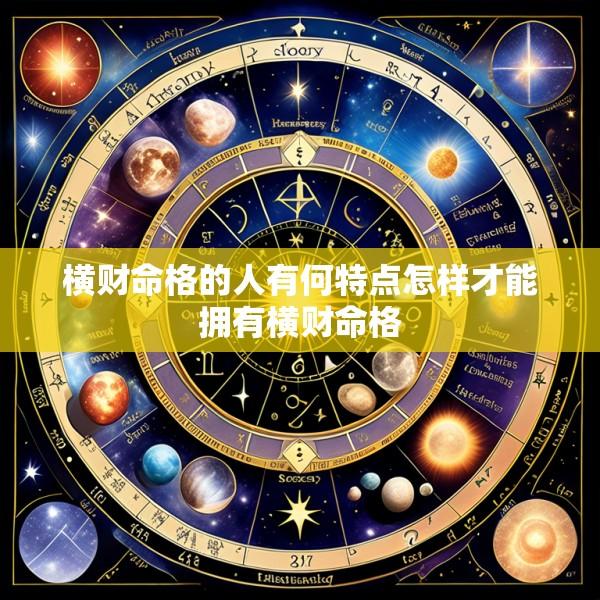 横财命格的人有何特点怎样才能拥有横财命格