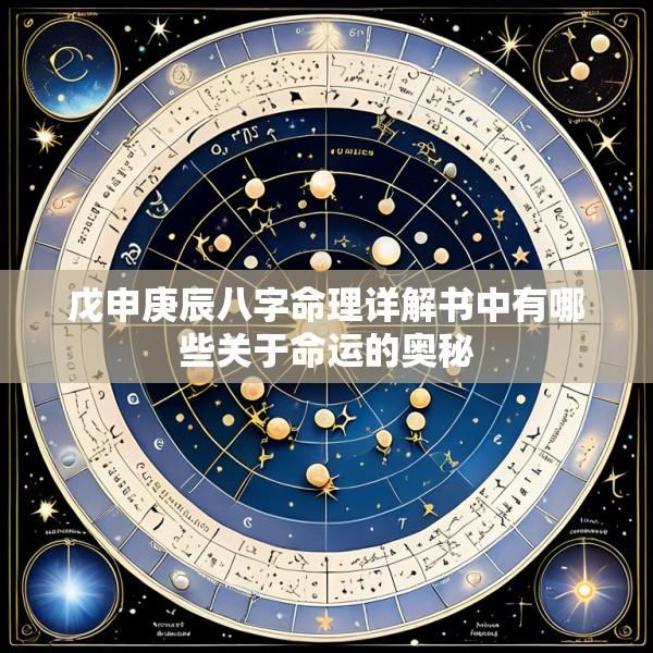 戊申庚辰八字命理详解书中有哪些关于命运的奥秘