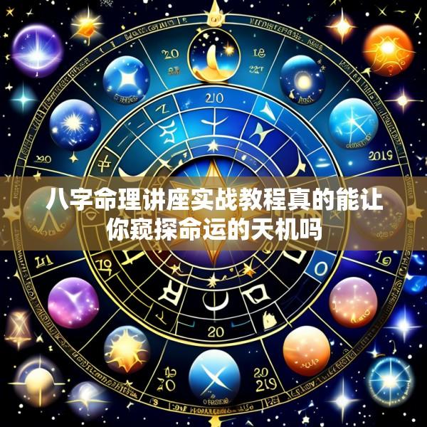 八字命理讲座实战教程真的能让你窥探命运的天机吗
