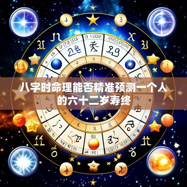 八字时命理能否精准预测一个人的六十二岁寿终