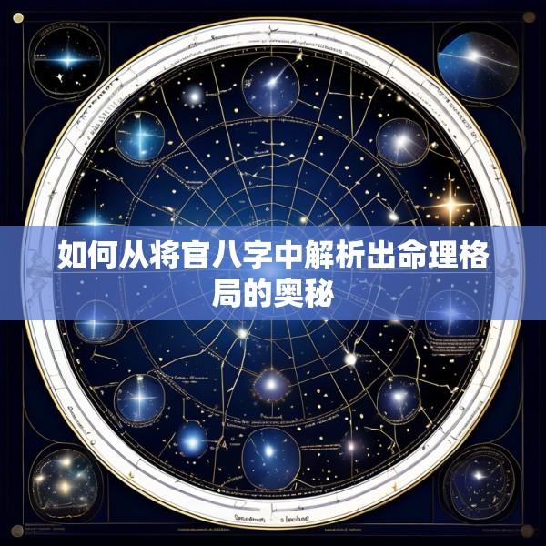 如何从将官八字中解析出命理格局的奥秘