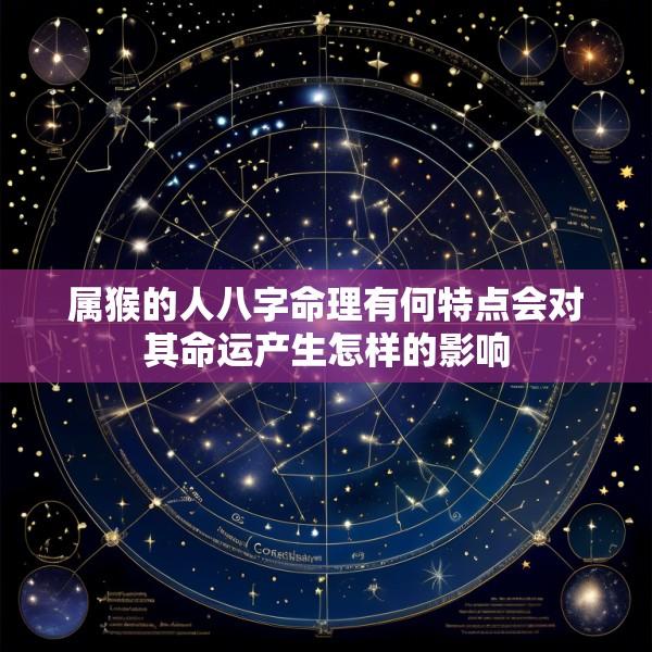 属猴的人八字命理有何特点会对其命运产生怎样的影响