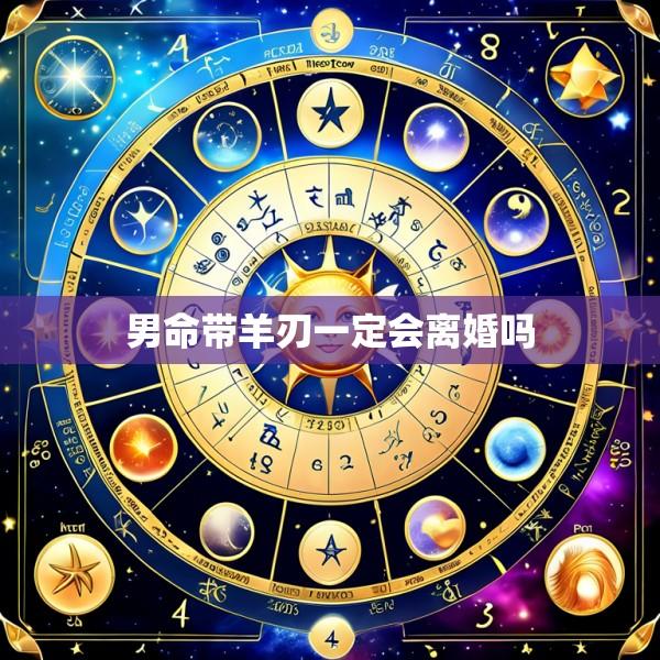 男命带羊刃一定会离婚吗