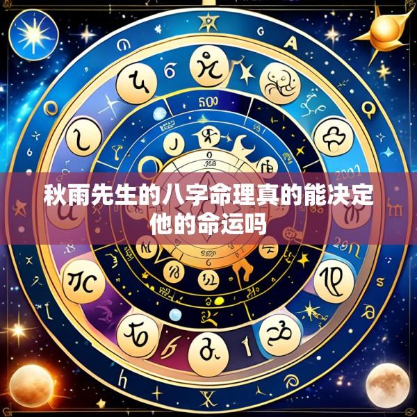 秋雨先生的八字命理真的能决定他的命运吗