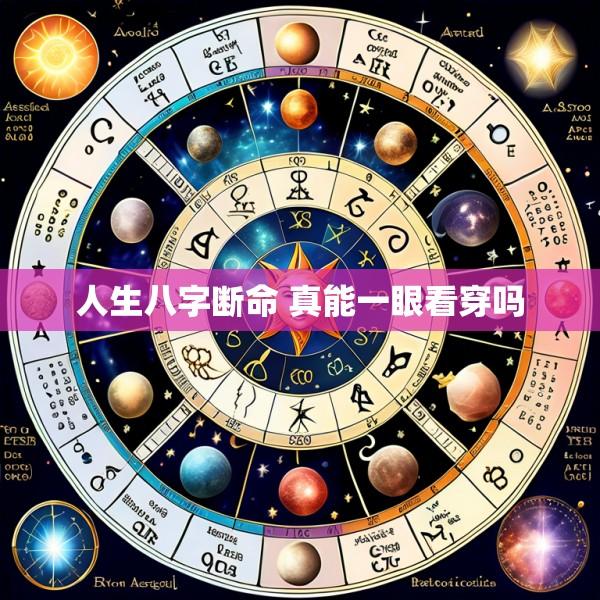 人生八字断命 真能一眼看穿吗