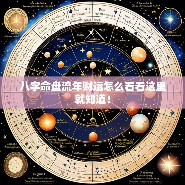 八字命盘流年财运怎么看看这里就知道！