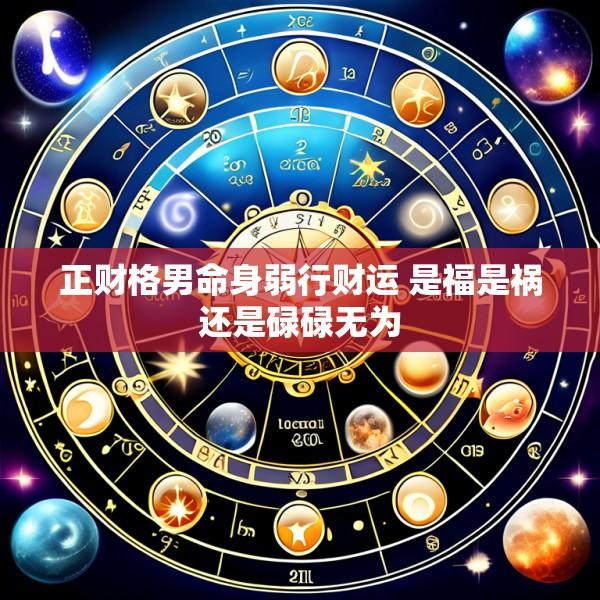 正财格男命身弱行财运 是福是祸还是碌碌无为