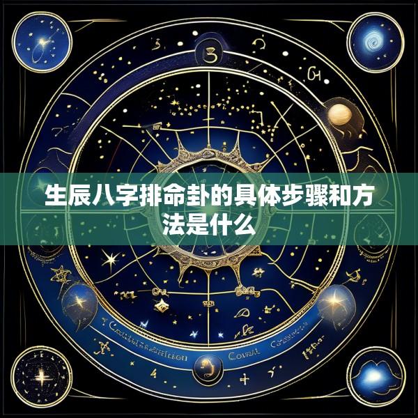 生辰八字排命卦的具体步骤和方法是什么