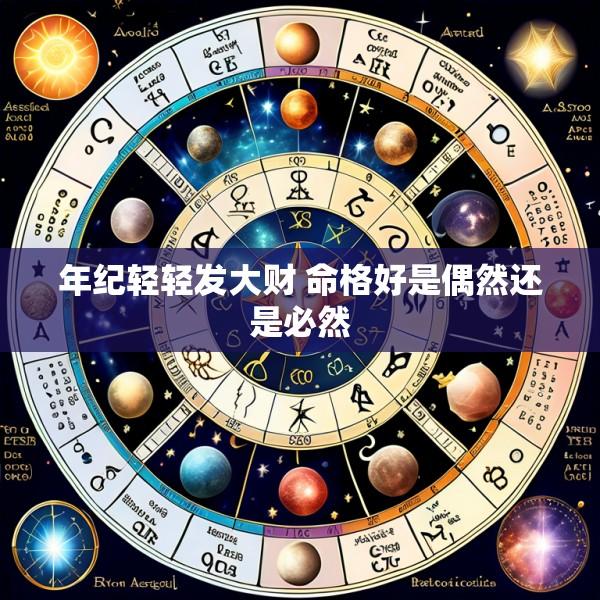 年纪轻轻发大财 命格好是偶然还是必然
