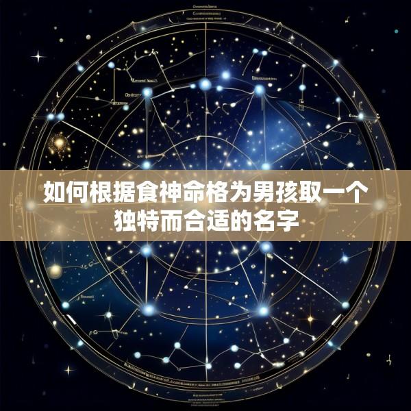 如何根据食神命格为男孩取一个独特而合适的名字