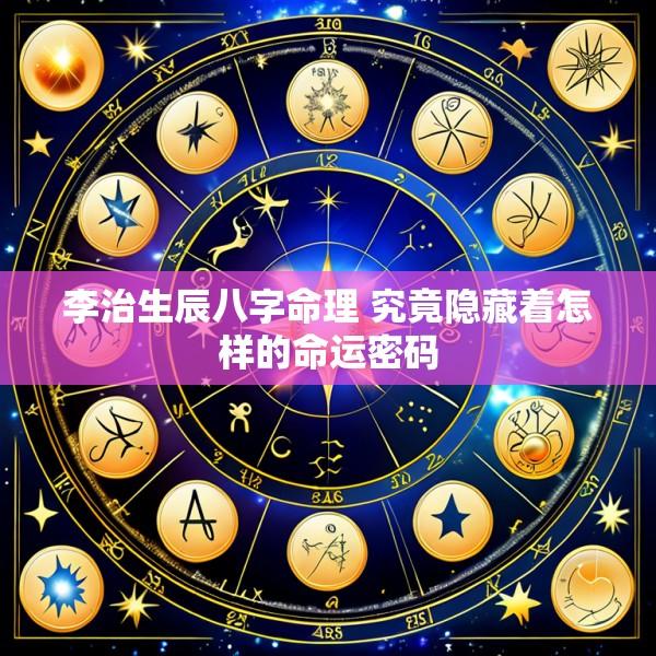 李治生辰八字命理 究竟隐藏着怎样的命运密码