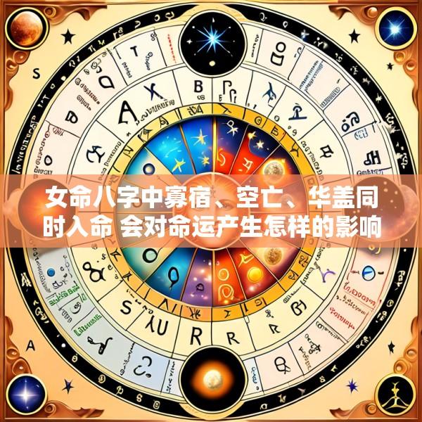 女命八字中寡宿、空亡、华盖同时入命 会对命运产生怎样的影响
