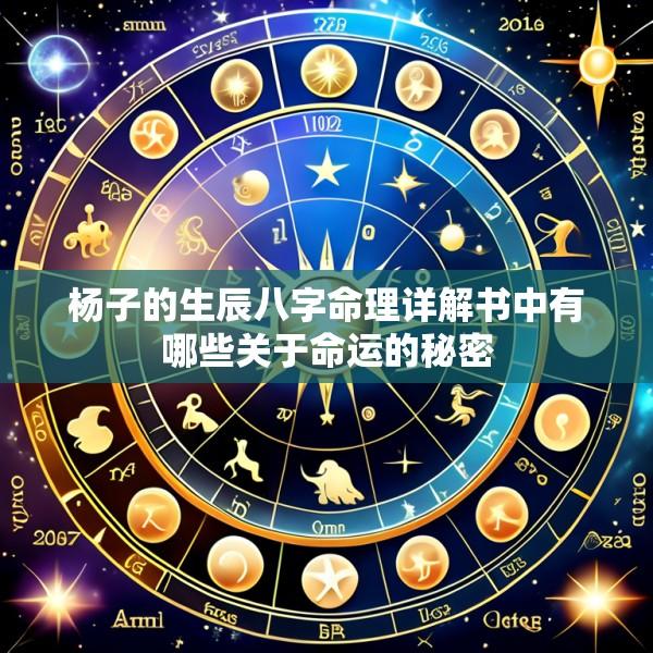 杨子的生辰八字命理详解书中有哪些关于命运的秘密