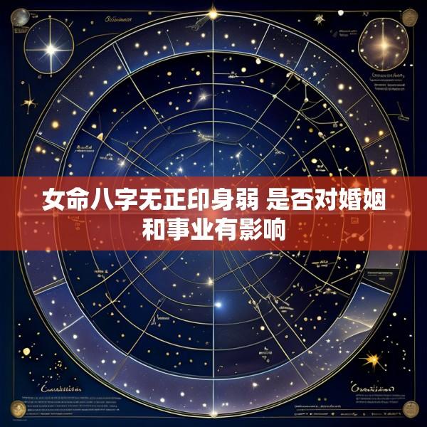 女命八字无正印身弱 是否对婚姻和事业有影响