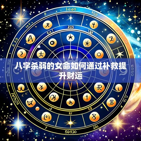 八字杀弱的女命如何通过补救提升财运