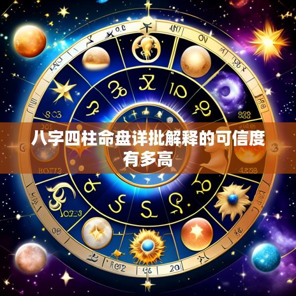 八字四柱命盘详批解释的可信度有多高